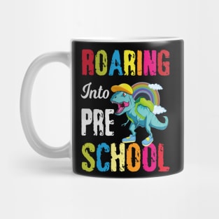 Roaring Into Preschool Dinosaur T Rex Teacher Back To School Mug